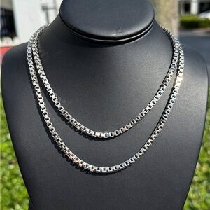 Jewelry Tiffany & and Co 925 sterling silver 36.00” necklace box chain 78.40g